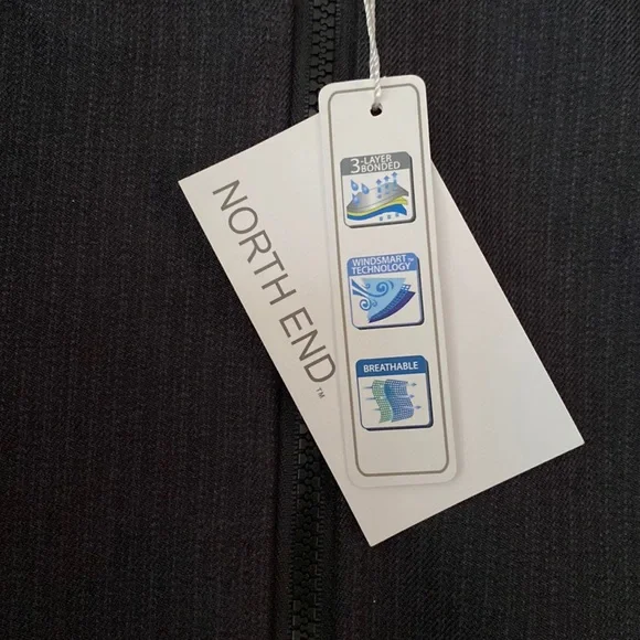 North End Black Jacket Waterproof All Weather Cadillac Collect Coat XL - Picture 2 of 14